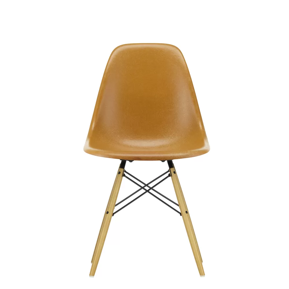 Sedie^Vitra Eames Plastic Chairs Dsw | Sedia | Senape - Acero Giallo