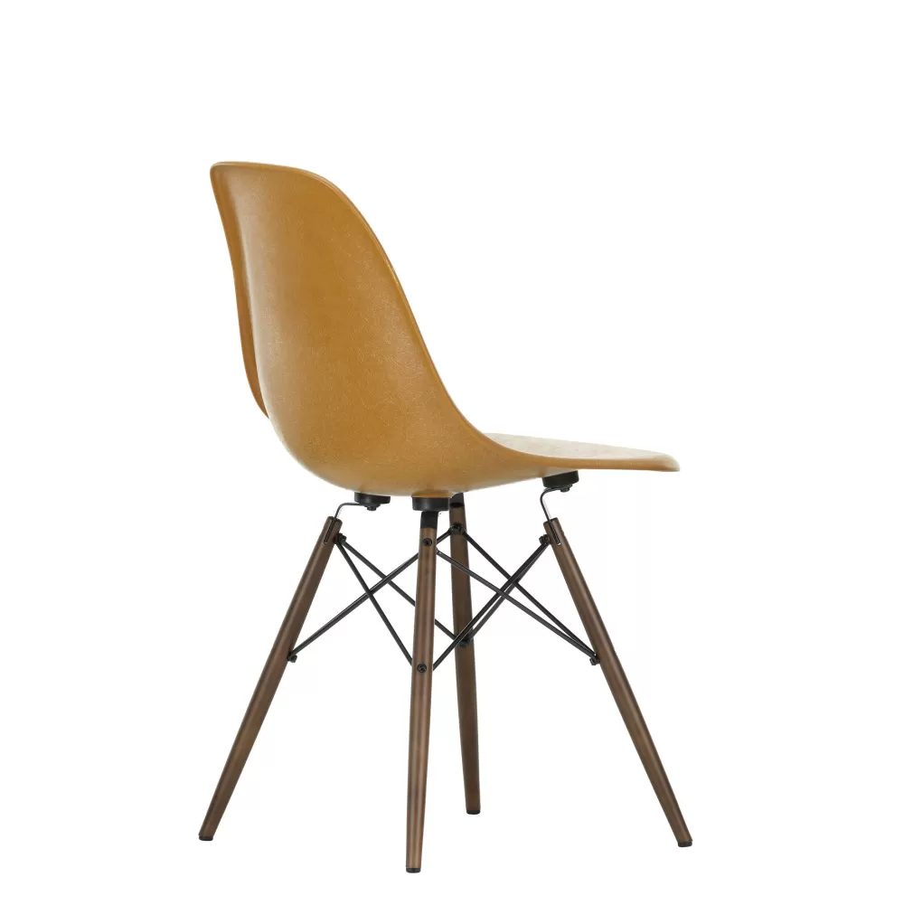 Sedie^Vitra Eames Plastic Chairs Dsw | Sedia | Senape - Acero Scuro