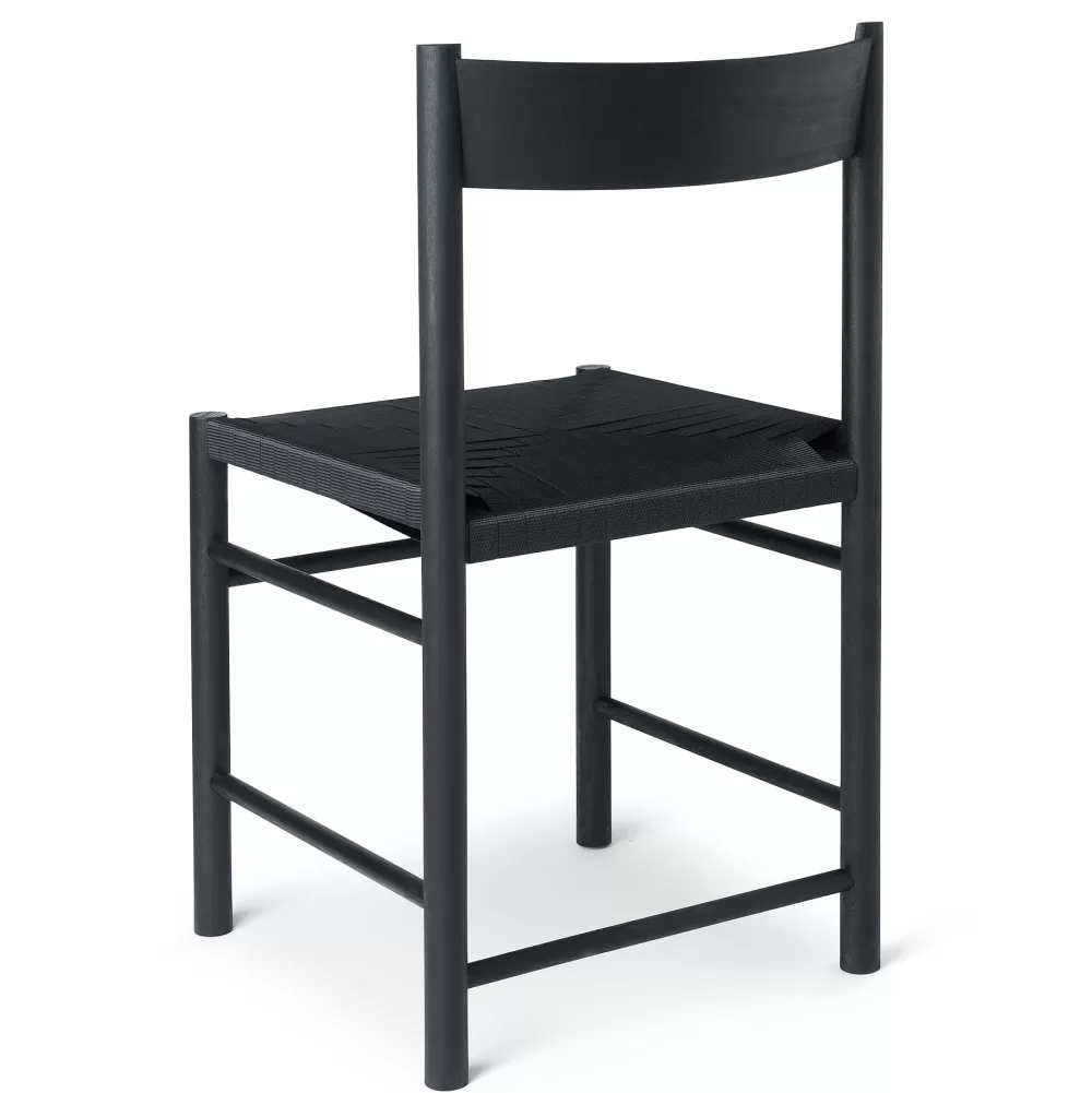 Sedie^Brdr. Krüger F Dining Chair | Sedia | Frassino Nero-Tessuto Nero