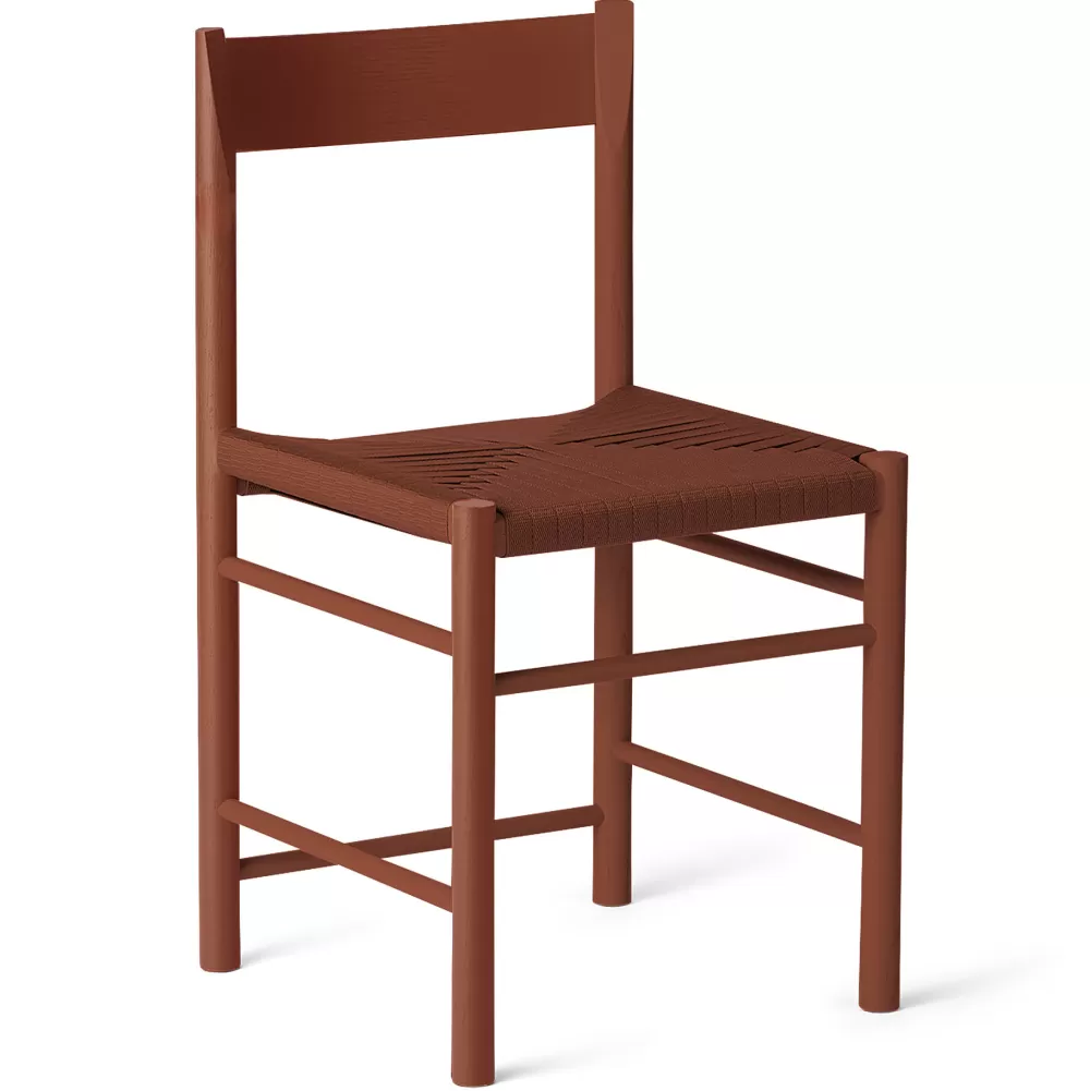 Sedie^Brdr. Krüger F Dining Chair | Sedia | Frassino Rosso-Tessuto Rosso