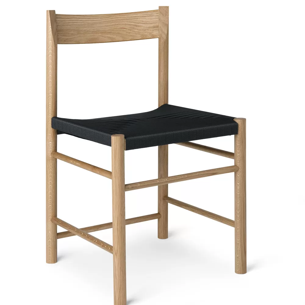 Sedie^Brdr. Krüger F Dining Chair | Sedia | Rovere-Tessuto Nero
