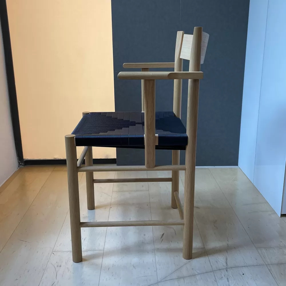 Sedie^Brdr. Krüger F Dining Chair | Sedia Con Braccioli | Rovere-Tessuto Nero - Ex Display