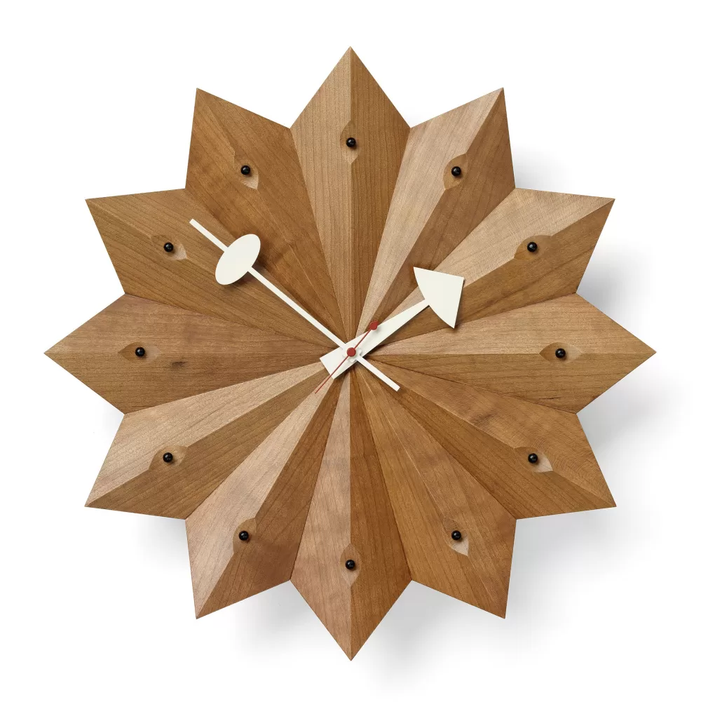 Orologi^Vitra Fan Clock | Orologio Da Parete - Ciliegio