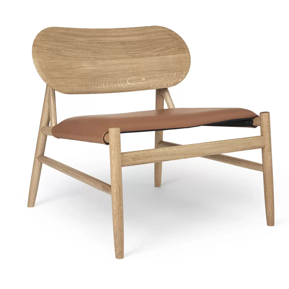 Poltrone Singole^Brdr. Krüger Ferdinand Lounge Chair | Poltrona | Rovere/Pelle Cognac
