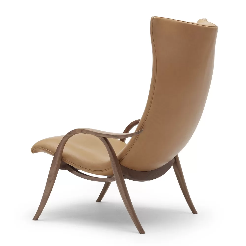 Poltrone Singole^Carl Hansen & Søn Fh429 | Poltrona | Noce/Pelle Cognac