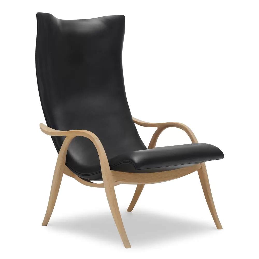 Poltrone Singole^Carl Hansen & Søn Fh429 | Poltrona | Rovere/Pelle Nera