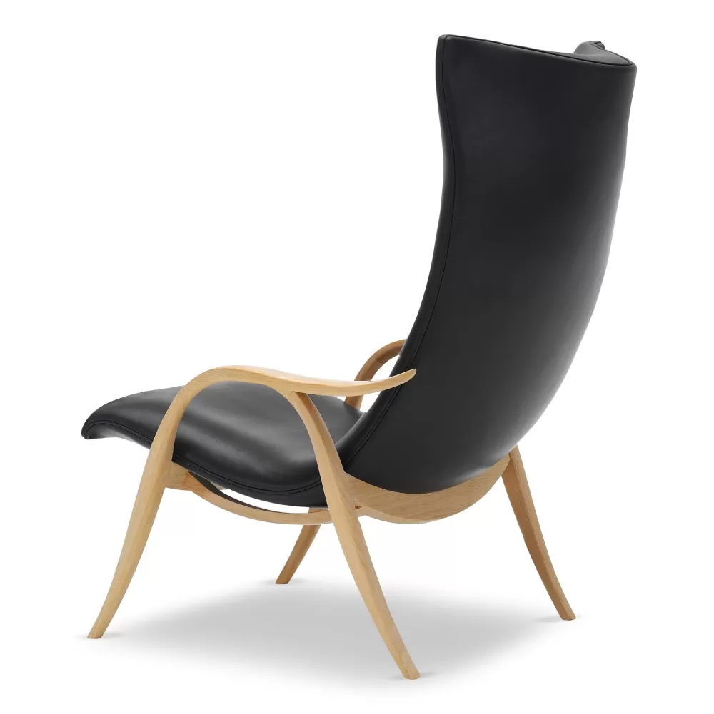 Poltrone Singole^Carl Hansen & Søn Fh429 | Poltrona | Rovere/Pelle Nera