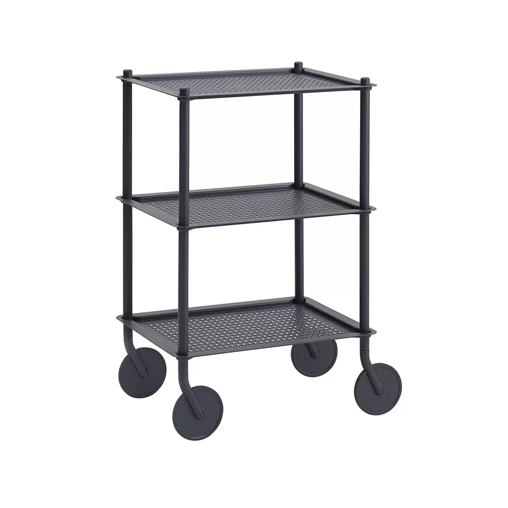 Tavolini^Muuto Flow Trolley | Carrello | Blu-Grigio