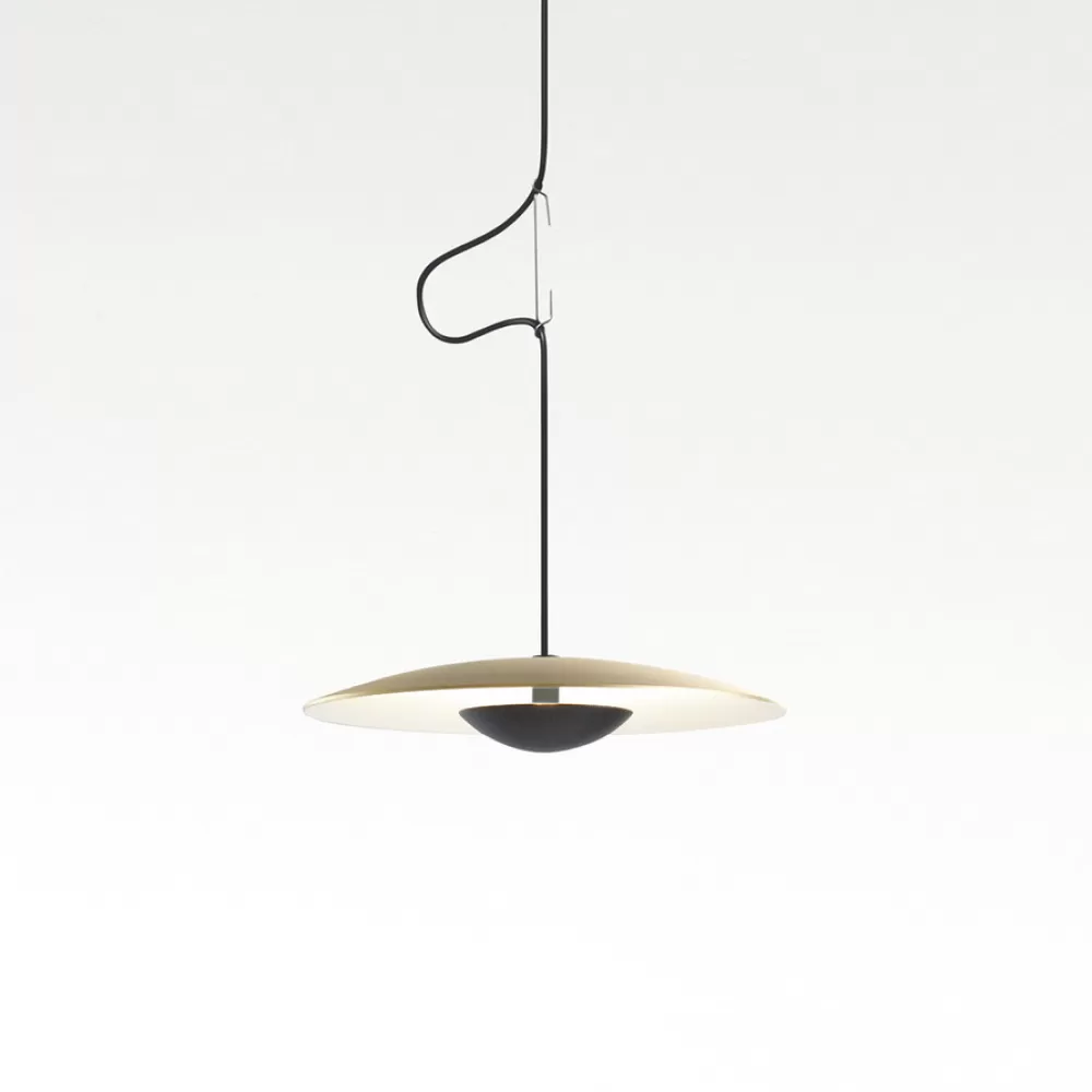 Lampade A Sospensione^Marset Ginger 20-24V | Lampada A Sospensione | Ottone Spazzolato-Bianco