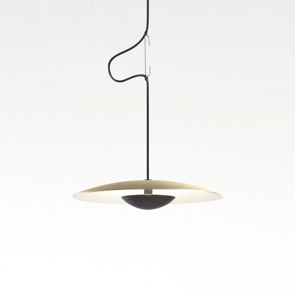 Lampade A Sospensione^Marset Ginger 20 | Lampada A Sospensione | Ottone Spazzolato-Bianco