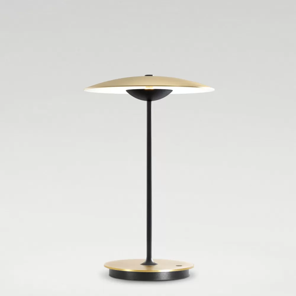 Lampade Da Tavolo Per Esterni^Marset Ginger 20 M | Lampada Portatile | Ottone Spazzolato-Bianco