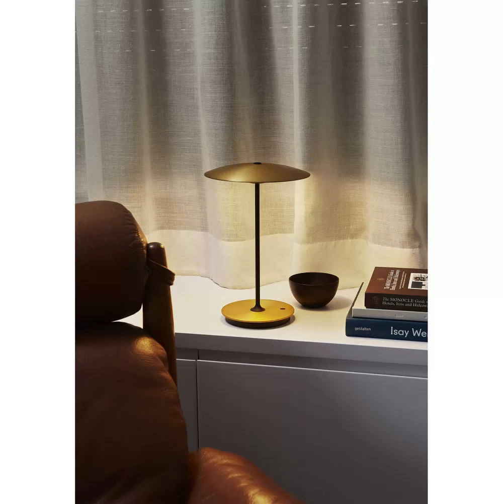 Lampade Da Tavolo Per Esterni^Marset Ginger 20 M | Lampada Ricaricabile | Ottone Spazzolato