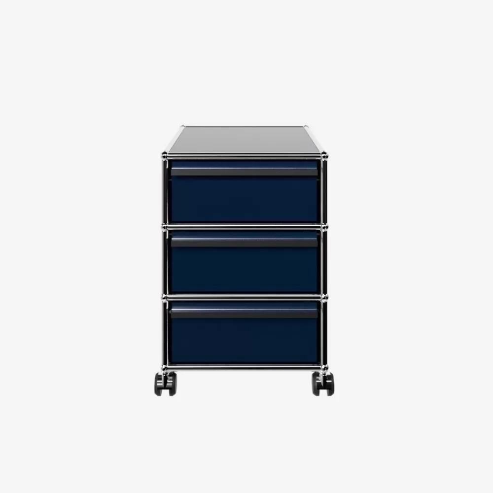Decorazioni^USM Haller34 | Contenitore Su Ruote 41X52 - Blu Acciaio