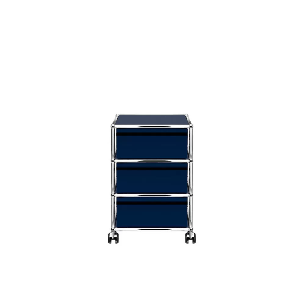 Decorazioni^USM Haller34 | Contenitore Su Ruote 41X52 - Blu Acciaio