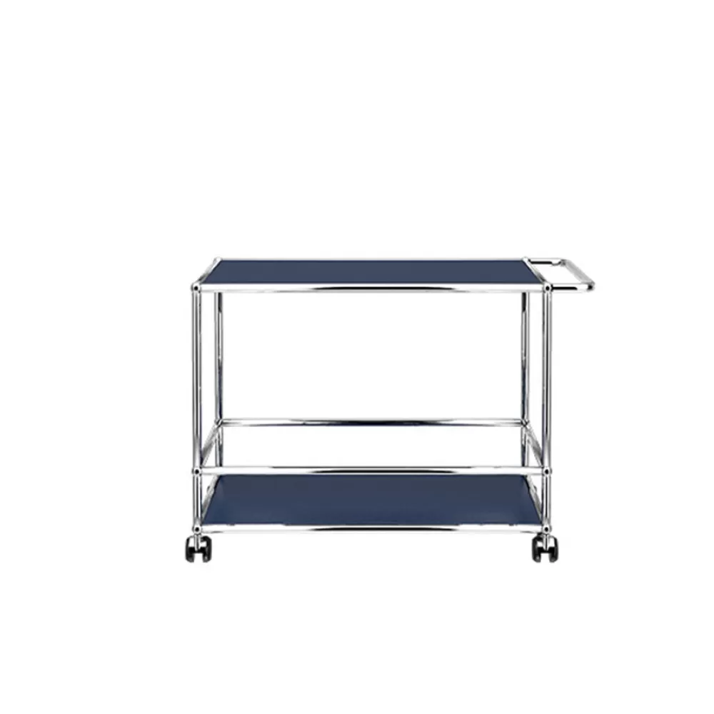 Tavolini^USM Haller | Carrello - Blu Acciaio