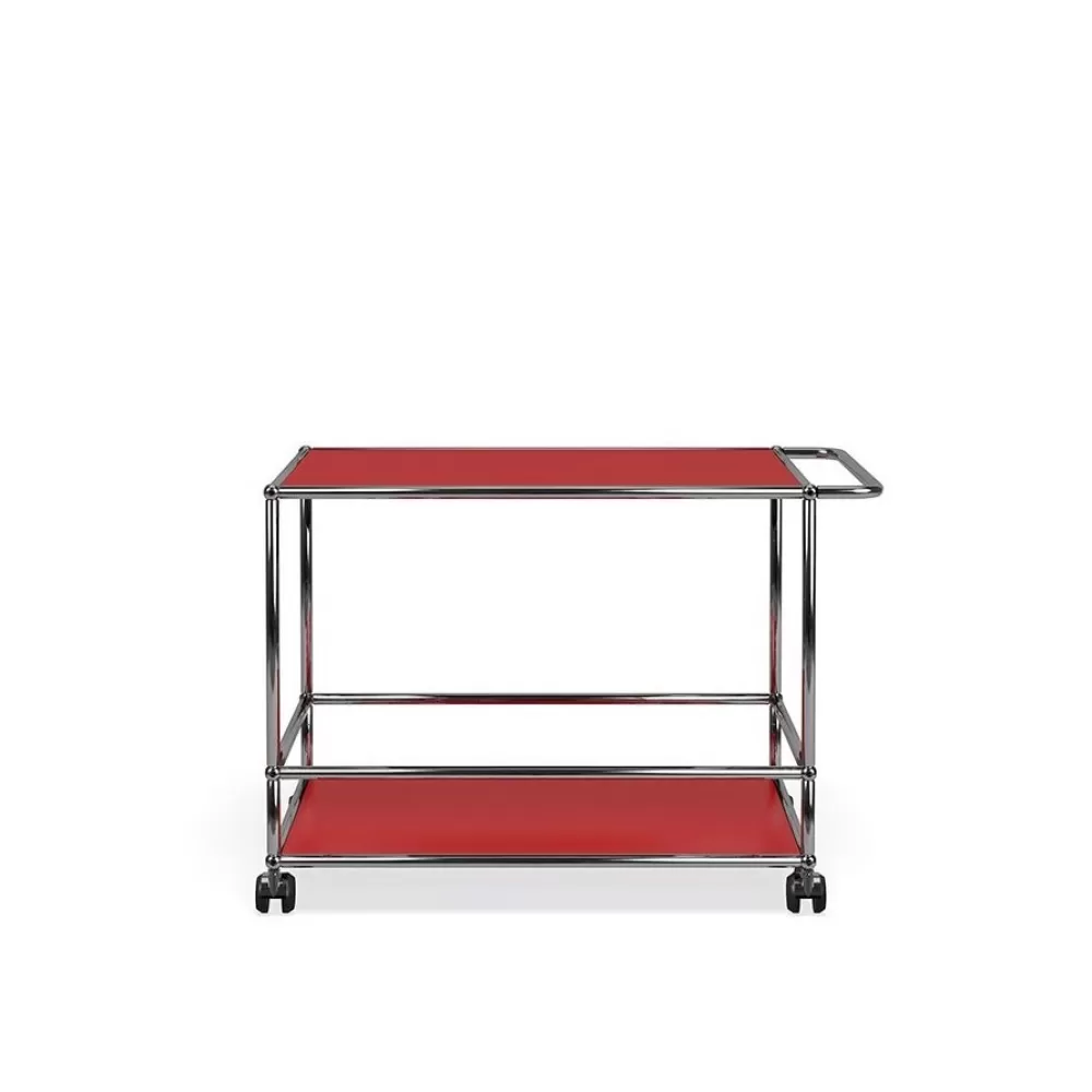 Tavolini^USM Haller | Carrello - Rosso Rubino