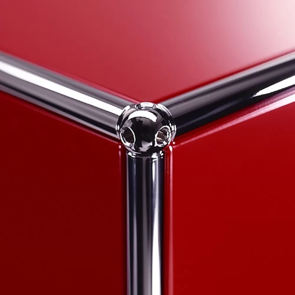 Tavolini^USM Haller | Carrello - Rosso Rubino