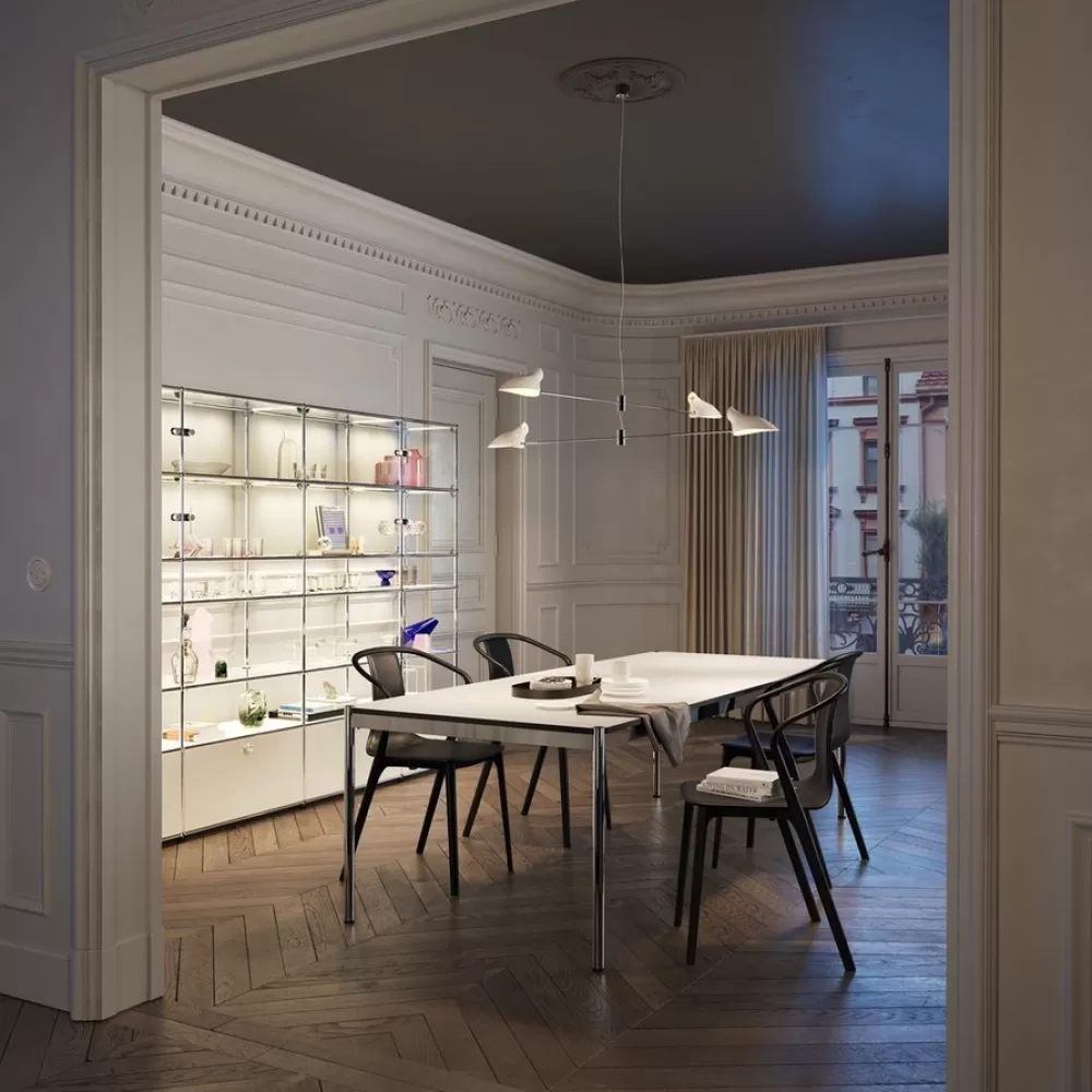 Scrivanie E Tavoli Da Ufficio^USM Haller | Tavolo 150 X 75 | Mdf Verniciato Bianco