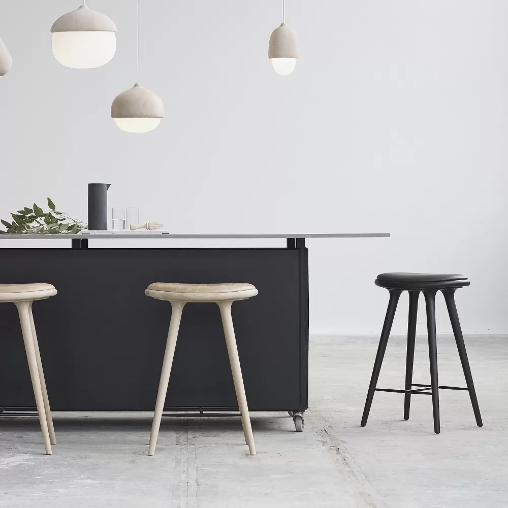 Sgabelli^Mater High Stool | Sgabello69 Cm | Rovere - Cuoio