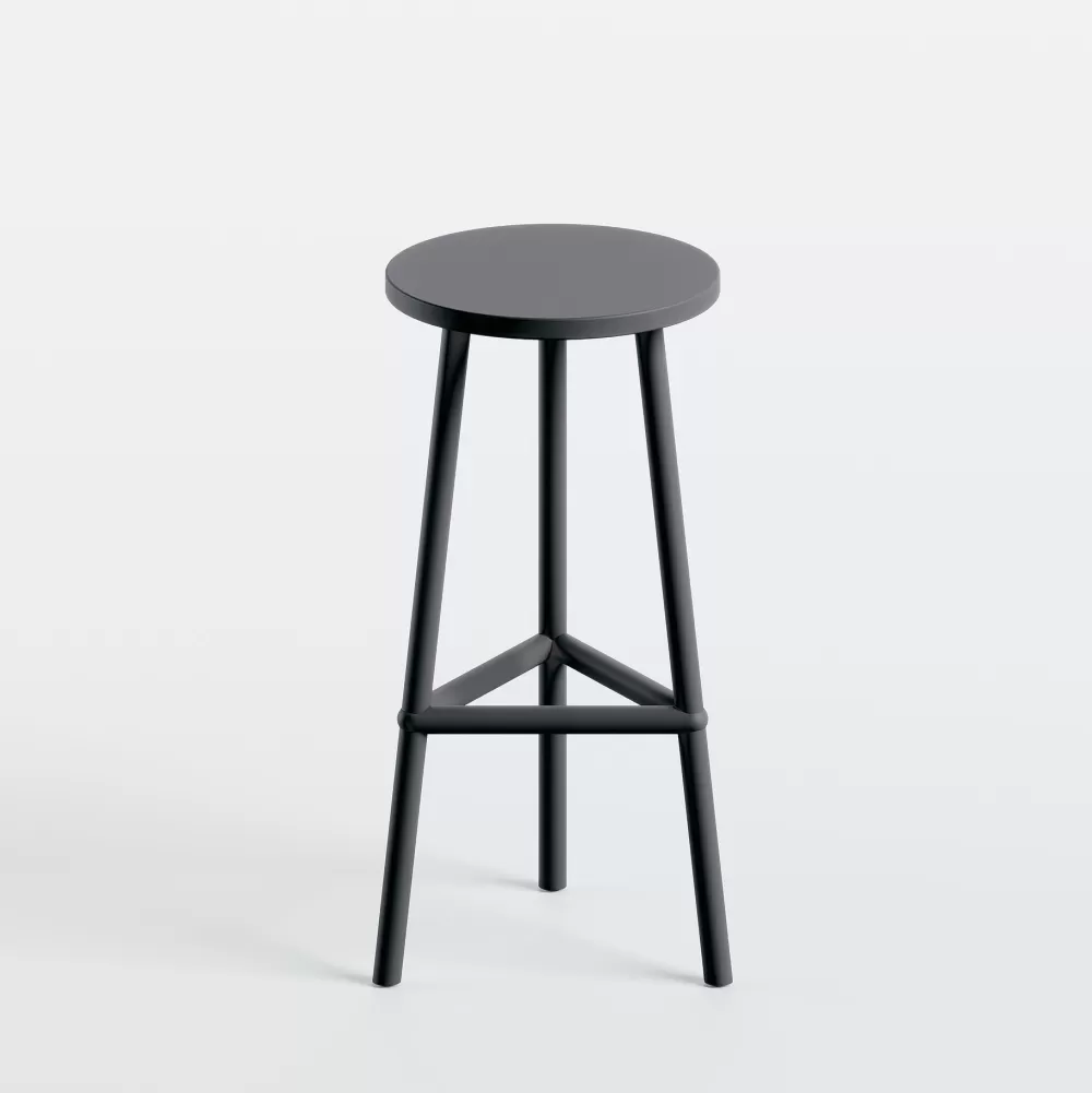 Sgabelli^Fantin Hug Stool | Sgabello | Nero