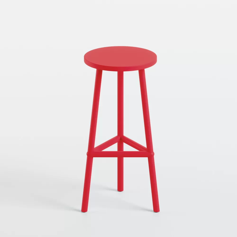 Sgabelli^Fantin Hug Stool | Sgabello | Rosso