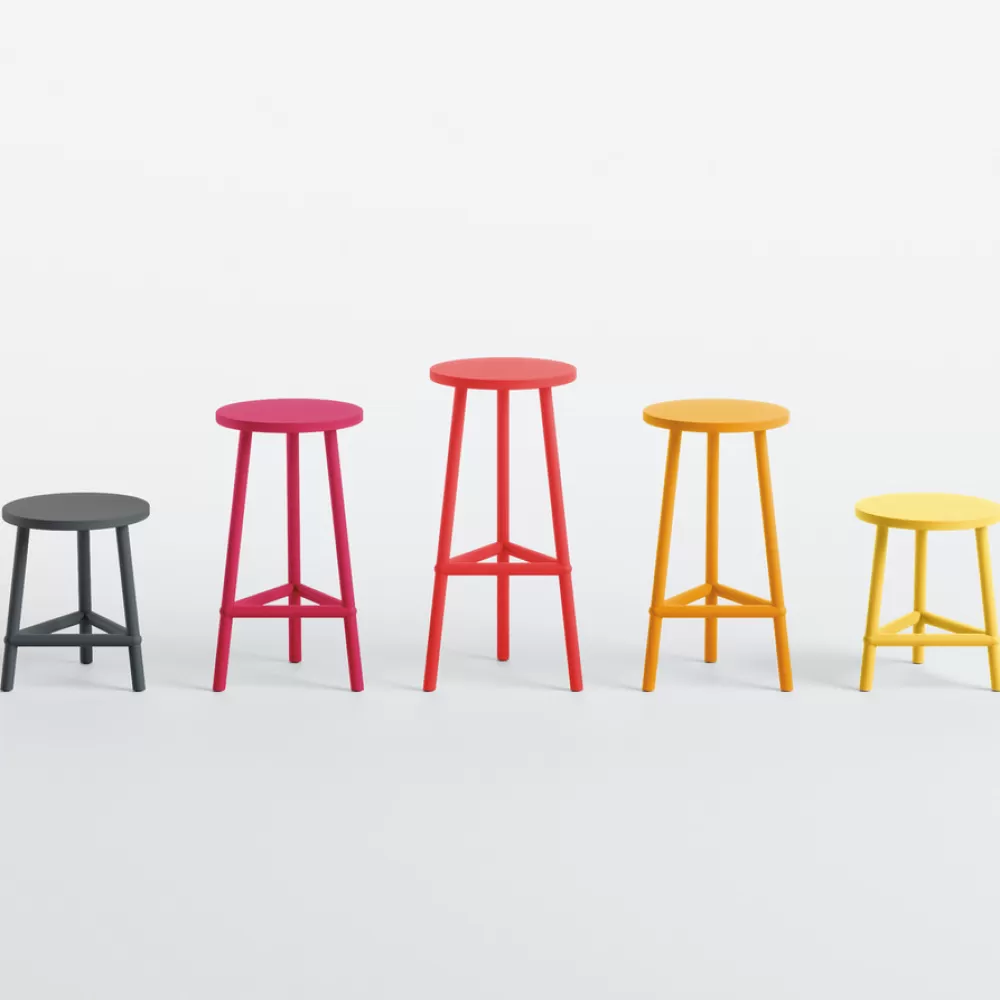 Sgabelli^Fantin Hug Stool | Sgabello | Rosso