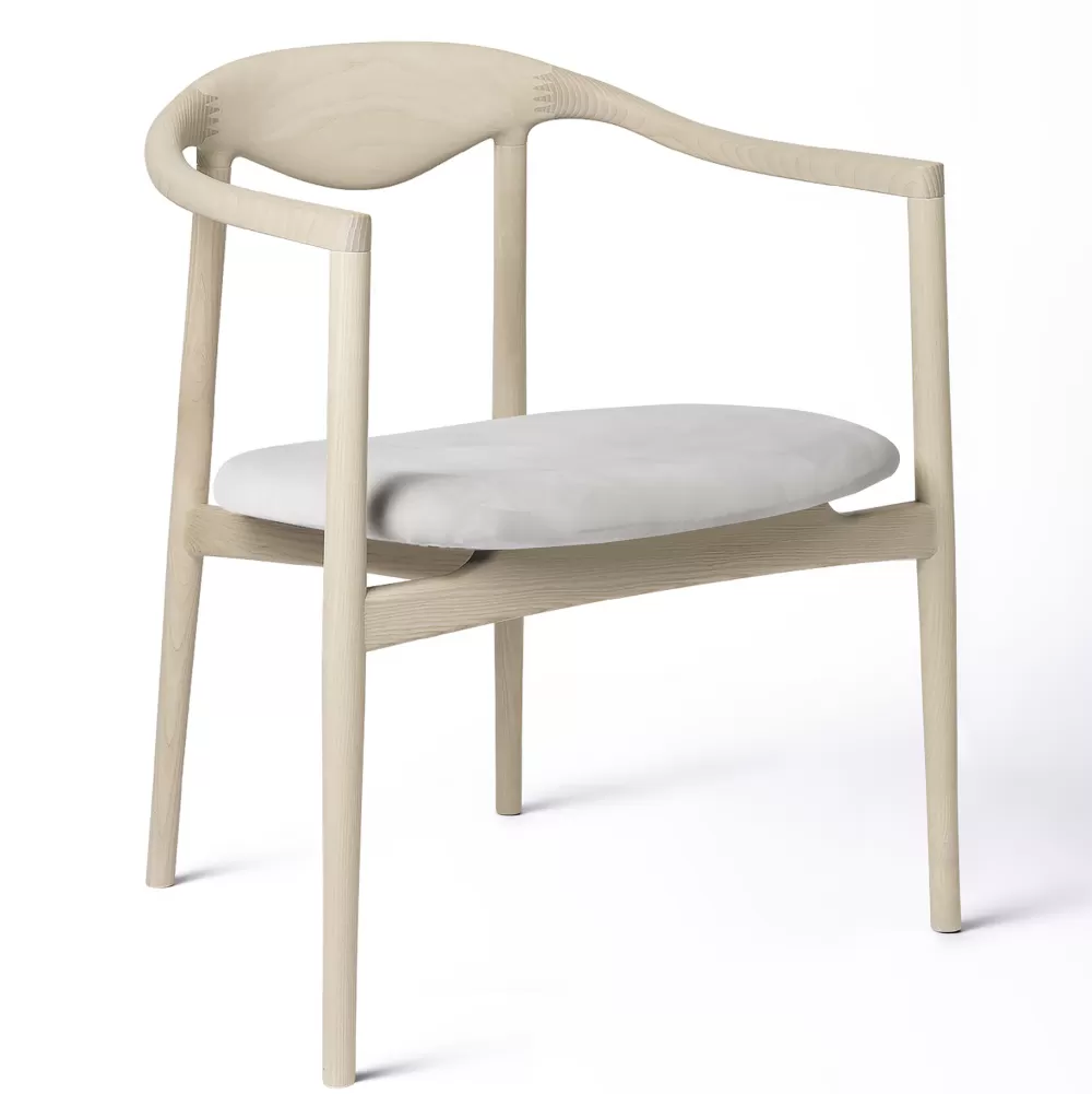 Sedie^Brdr. Krüger Jari Dining Chair | Sedia | Frassino-Pelle Grigia
