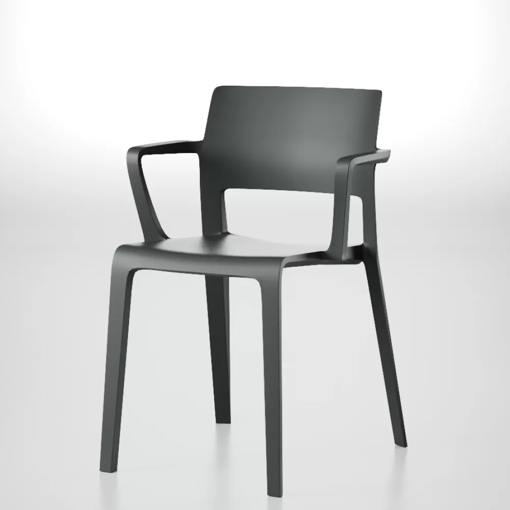 Sedie^Arper Juno 02 Armchair | Sedia Con Braccioli | Antracite