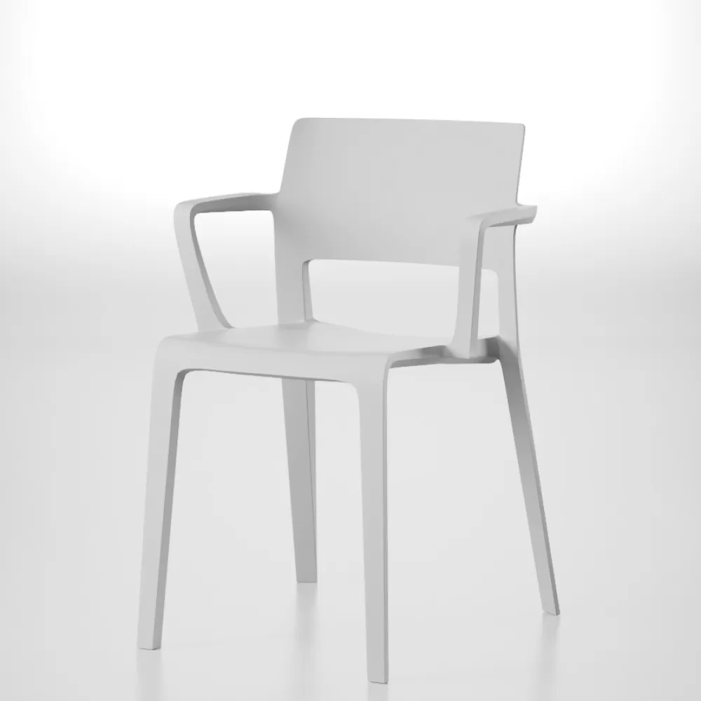 Sedie^Arper Juno 02 Armchair | Sedia Con Braccioli | Bianco Neve