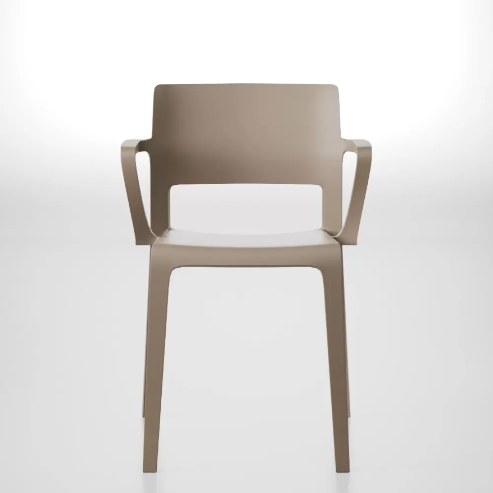 Sedie^Arper Juno 02 Armchair | Sedia Con Braccioli | Grigio Tortora