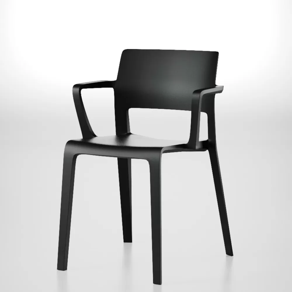 Sedie^Arper Juno 02 Armchair | Sedia Con Braccioli | Nero