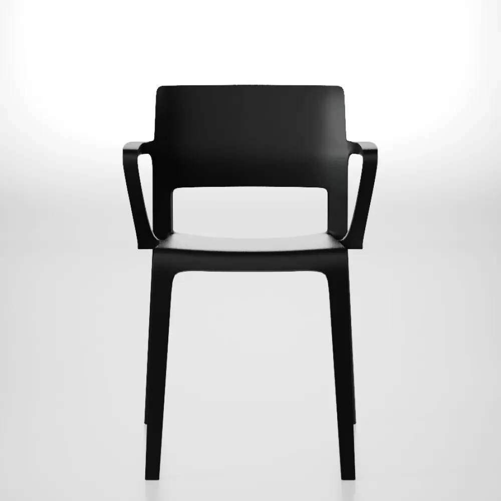 Sedie^Arper Juno 02 Armchair | Sedia Con Braccioli | Nero