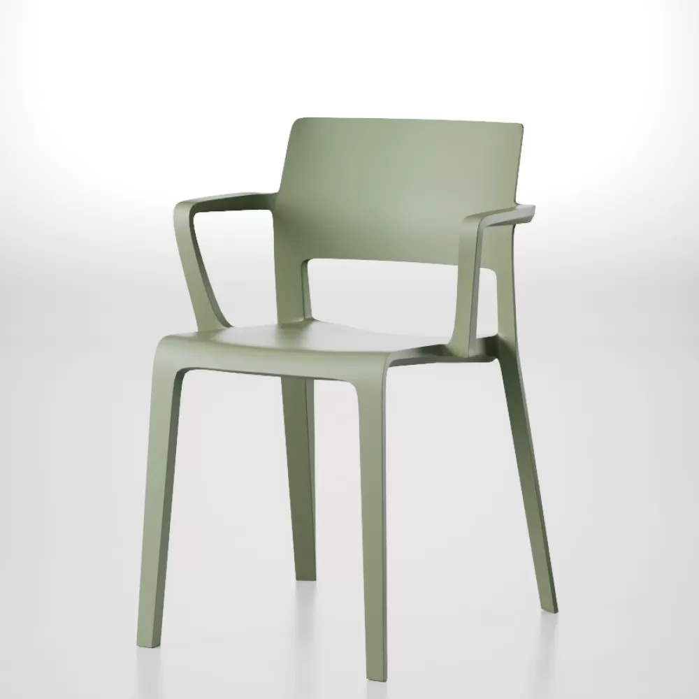 Sedie^Arper Juno 02 Armchair | Sedia Con Braccioli | Verde Salvia