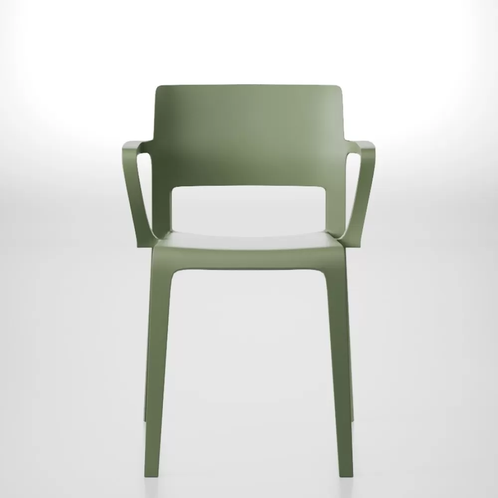 Sedie^Arper Juno 02 Armchair | Sedia Con Braccioli | Verde Salvia
