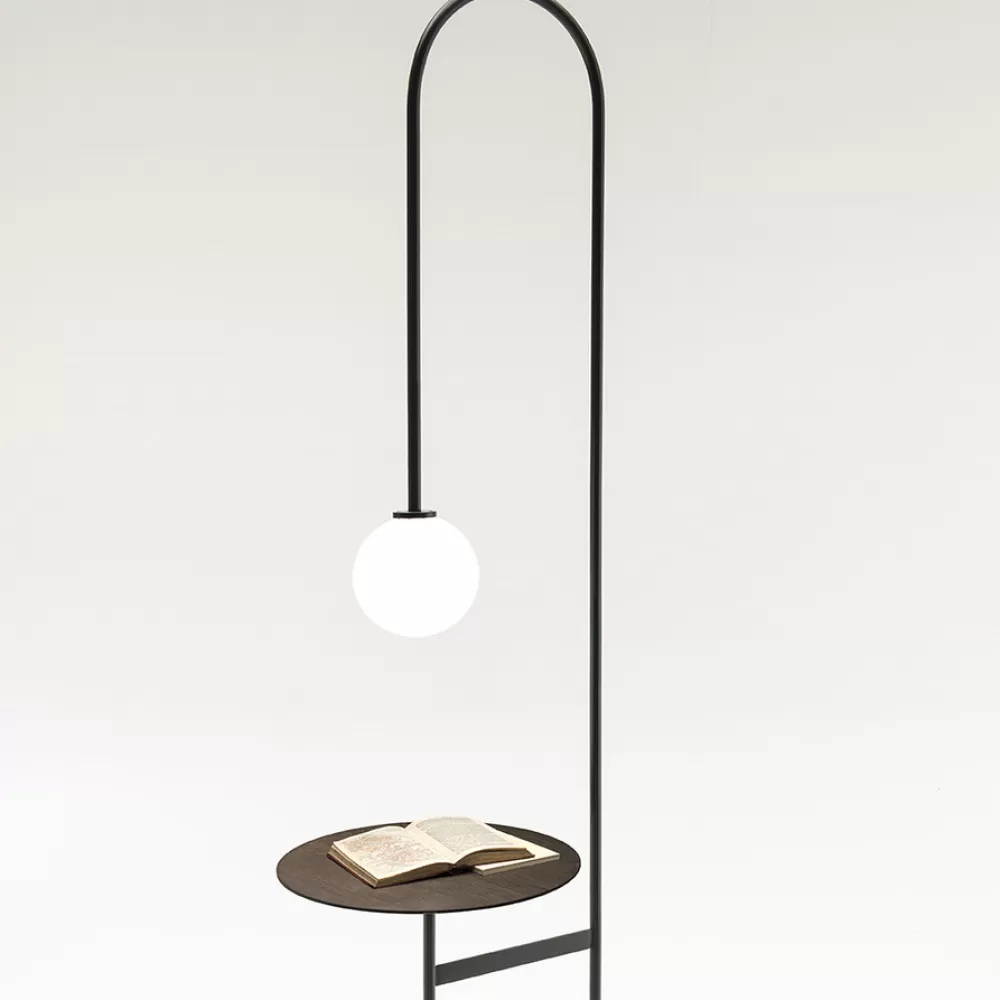 Lampade Da Terra^Living Divani Light With A Table | Lampada-Tavolino - Rovere
