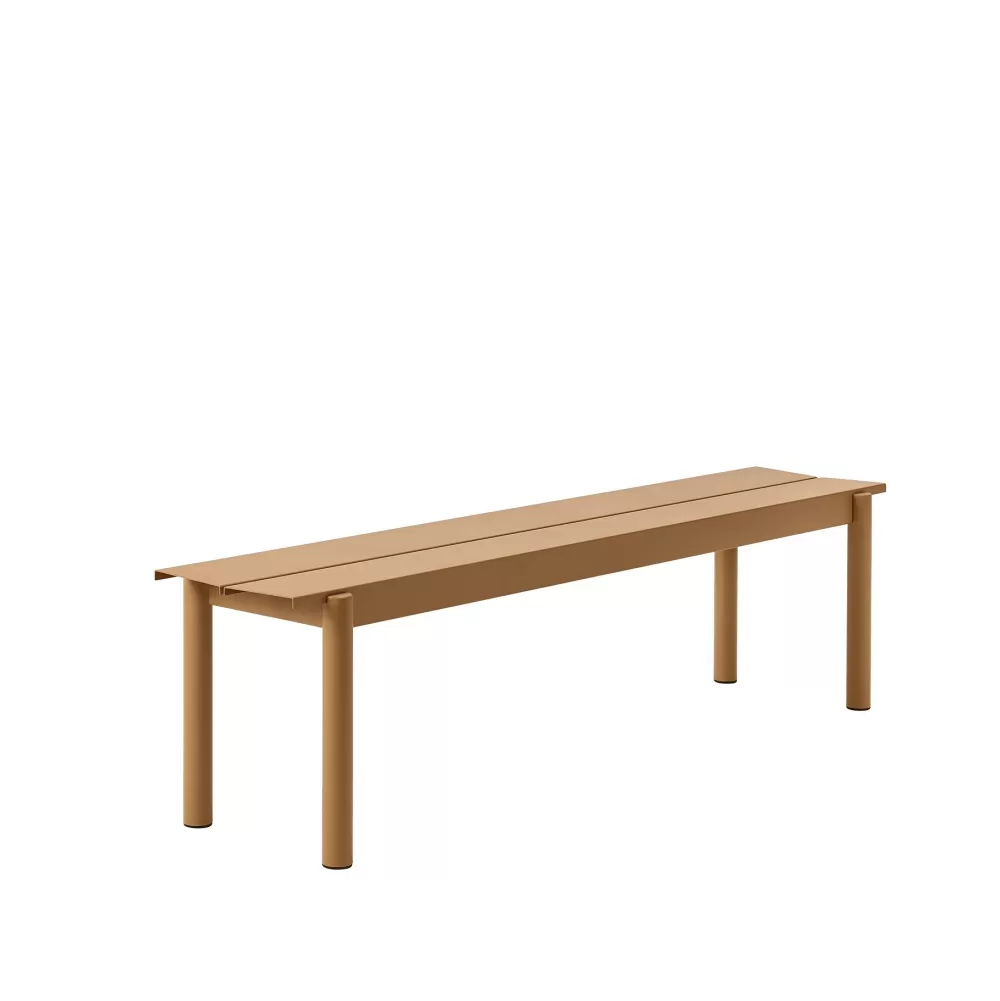 Sedie Per Esterni^Muuto Linear Steel Bench | Panca Per Esterni | Burnt Orange