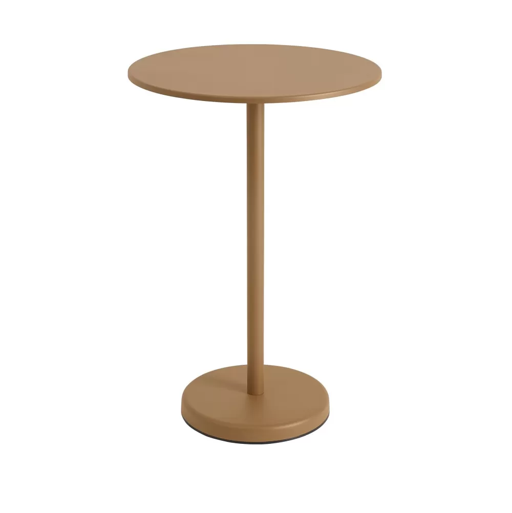 Tavolini^Muuto Linear Steel Cafe Table | Tavolino | Burnt Orange