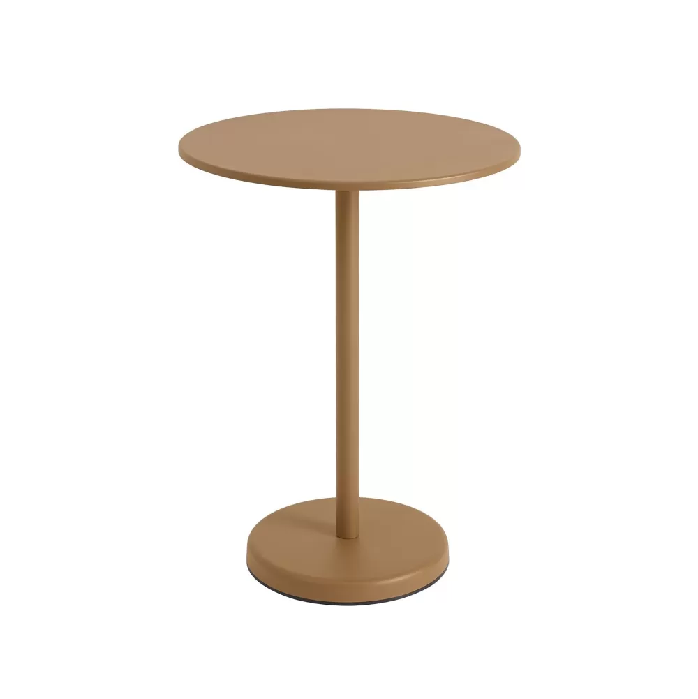 Tavolini^Muuto Linear Steel Cafe Table | Tavolino | Burnt Orange