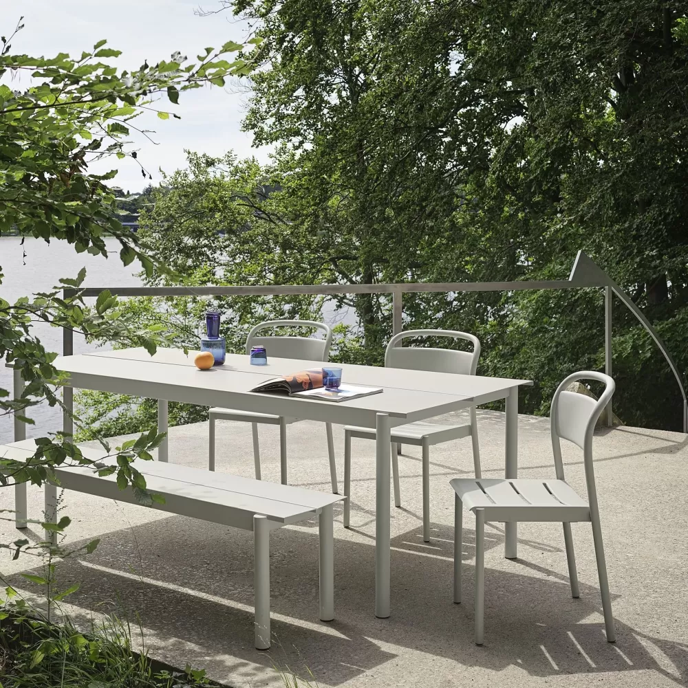 Sedie Per Esterni^Muuto Linear Steel Sidechair | Sedia Per Esterni | Grigio