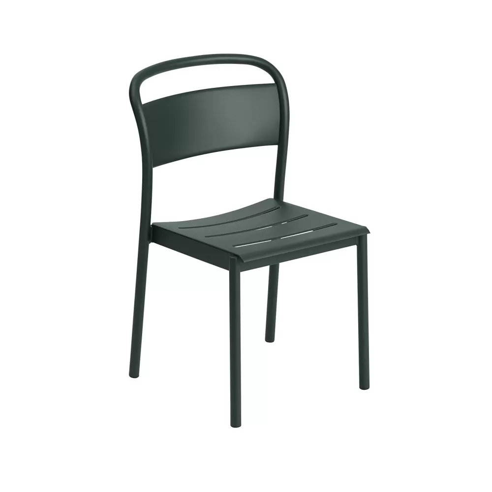 Sedie Per Esterni^Muuto Linear Steel Sidechair | Sedia Per Esterni | Verde Scuro