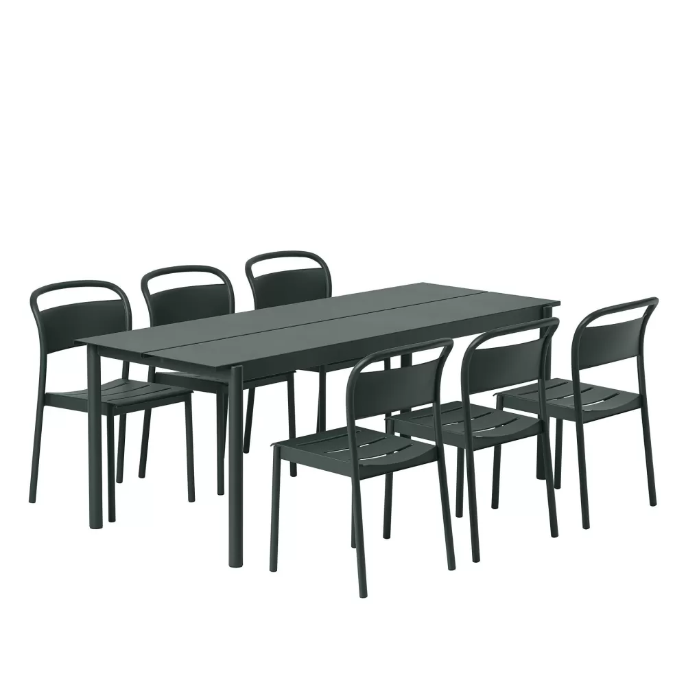 Tavoli Per Esterni^Muuto Linear Steel Table | Tavolo Per Esterni | Verde Scuro