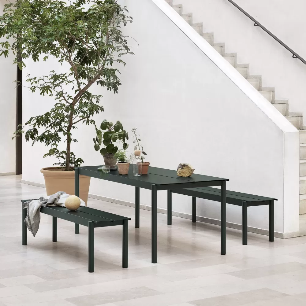 Tavoli Per Esterni^Muuto Linear Steel Table | Tavolo Per Esterni | Verde Scuro