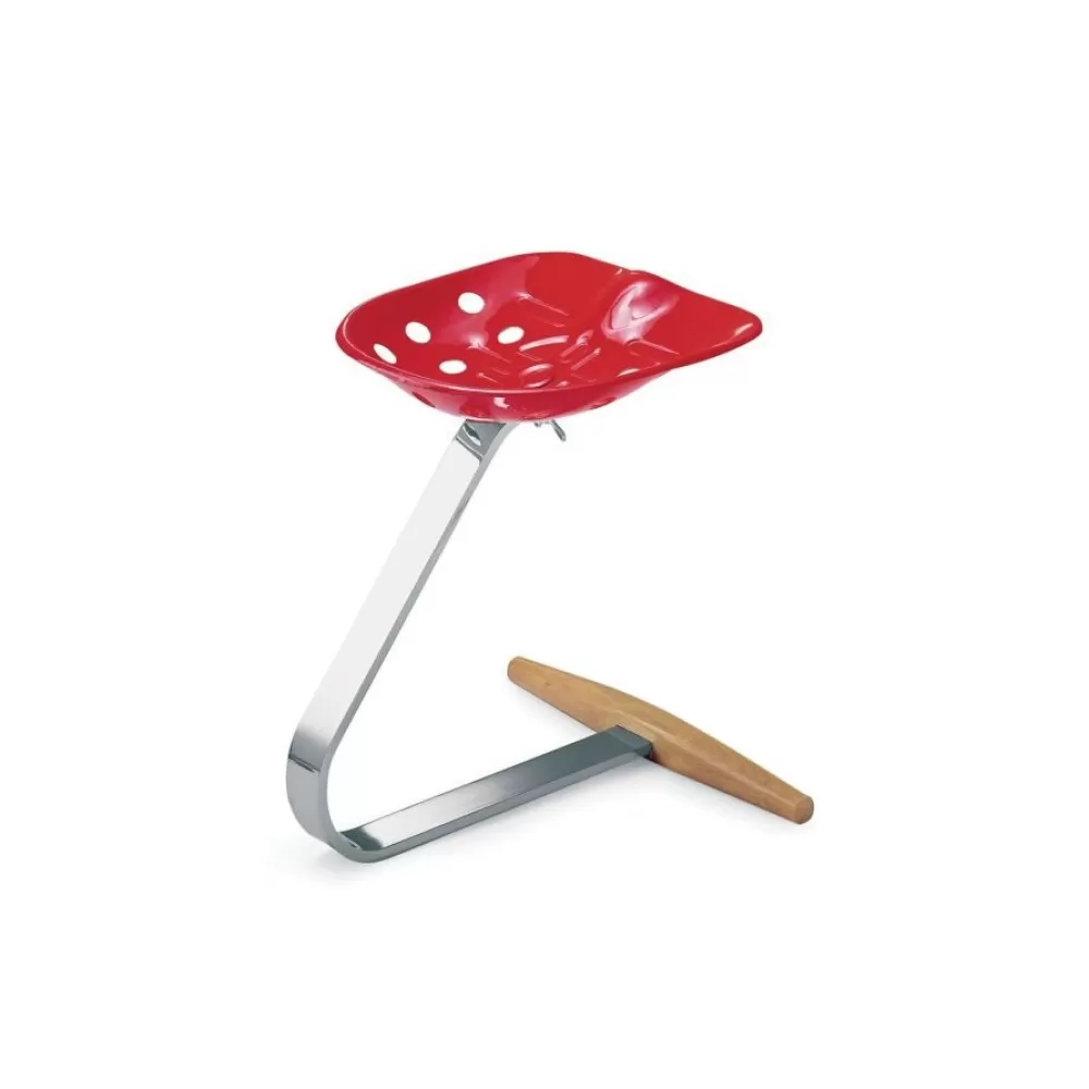 Decorazioni^Zanotta Mezzadro | Sgabello | Rosso - Ex Display