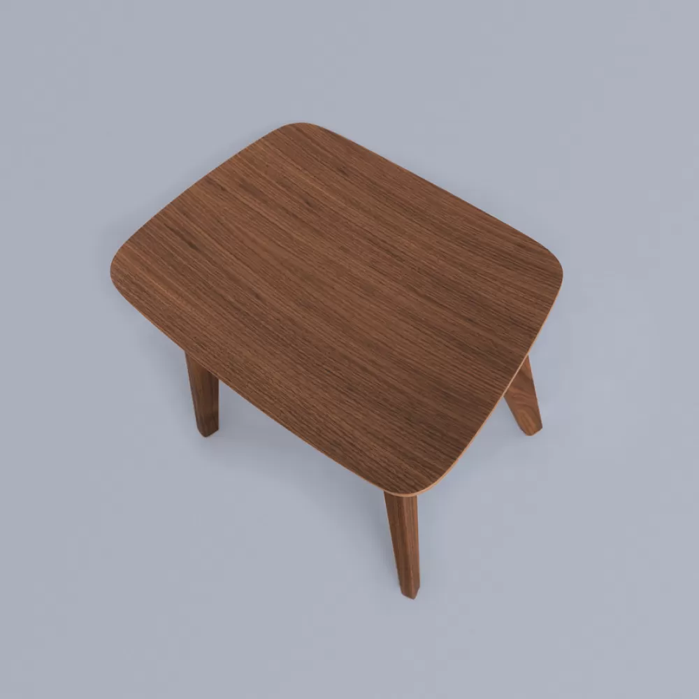 Sgabelli^Zeitraum Morph Stool | Sgabello Basso - Noce Americano