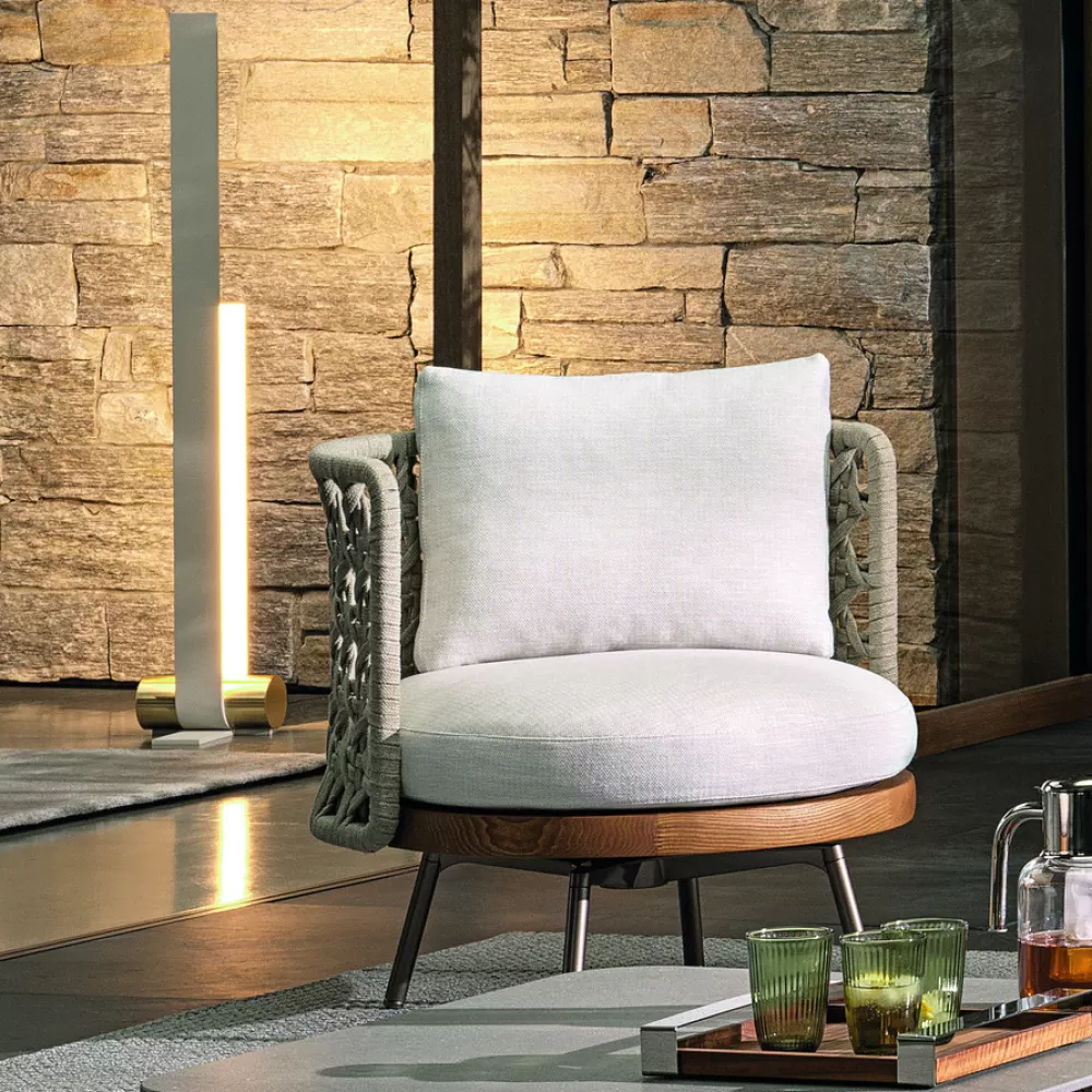 Lampade Da Terra^TOOY Nastro | Lampada Da Terra | Beige-Ottone