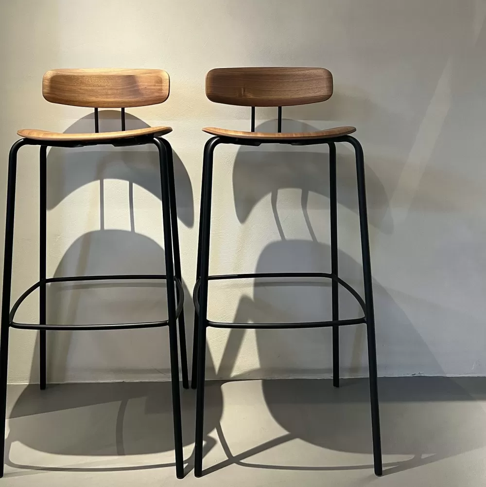 Sgabelli^Zeitraum Okito Ply Bar | Sgabello Da Bar | Noce Americano