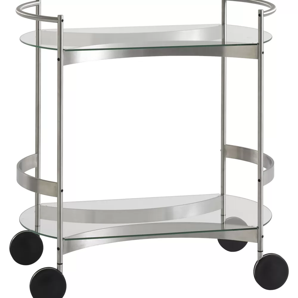 Tavolini^Brdr. Krüger Orbis Serving Table | Tavolino Rettangolare | Acciaio-Vetro