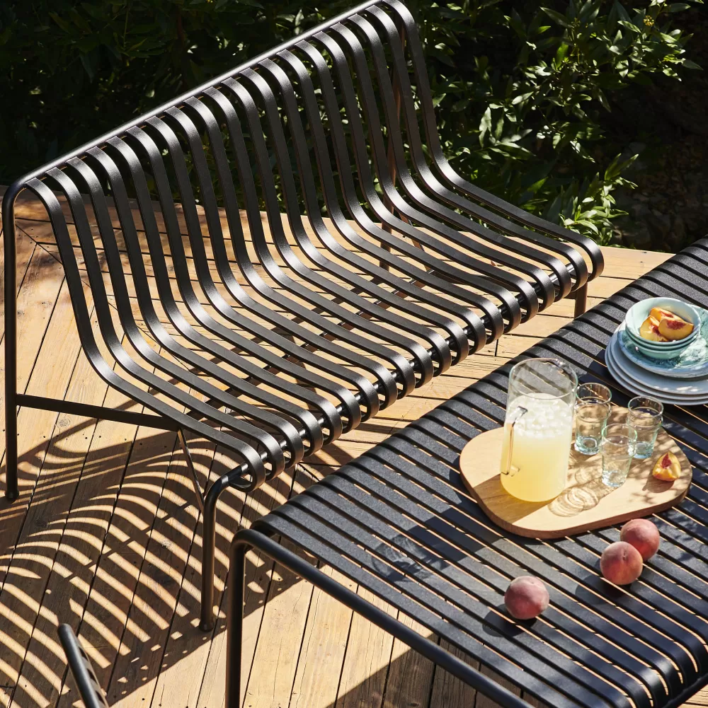 Sedie Per Esterni^HAY Palissade Dining Bench Panca - Antracite