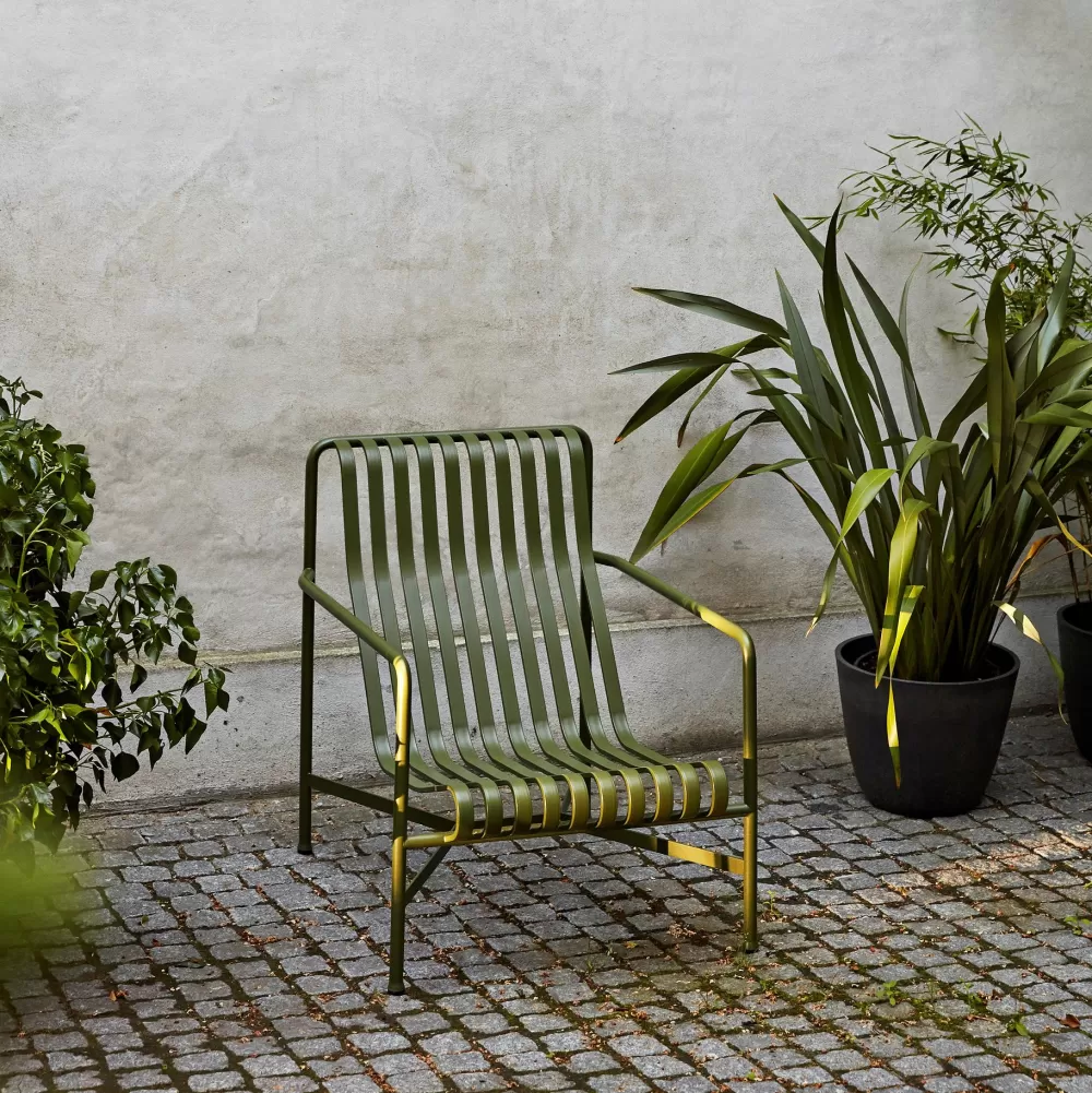 Divani E Poltrone^HAY Palissade Lounge Chair High | Verde Oliva