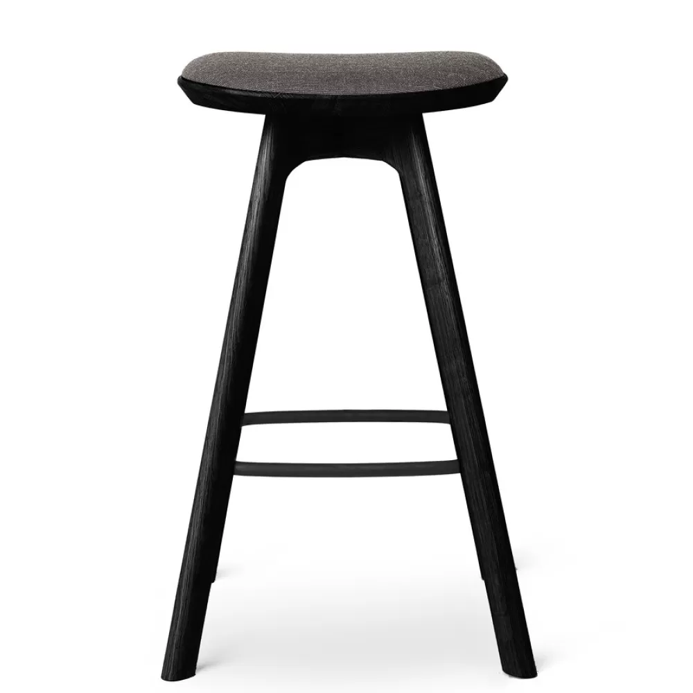 Sgabelli^Brdr. Krüger Pauline Bar Stool H65 | Sgabello | Rovere Nero - Tessuto Grigio
